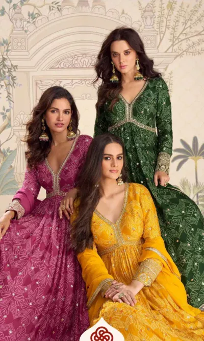 BANDHAN CHINNON SILK GOWN