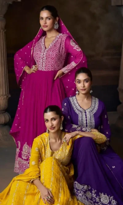 SAADGI GEORGETTE GOWN WITH DUPATTA