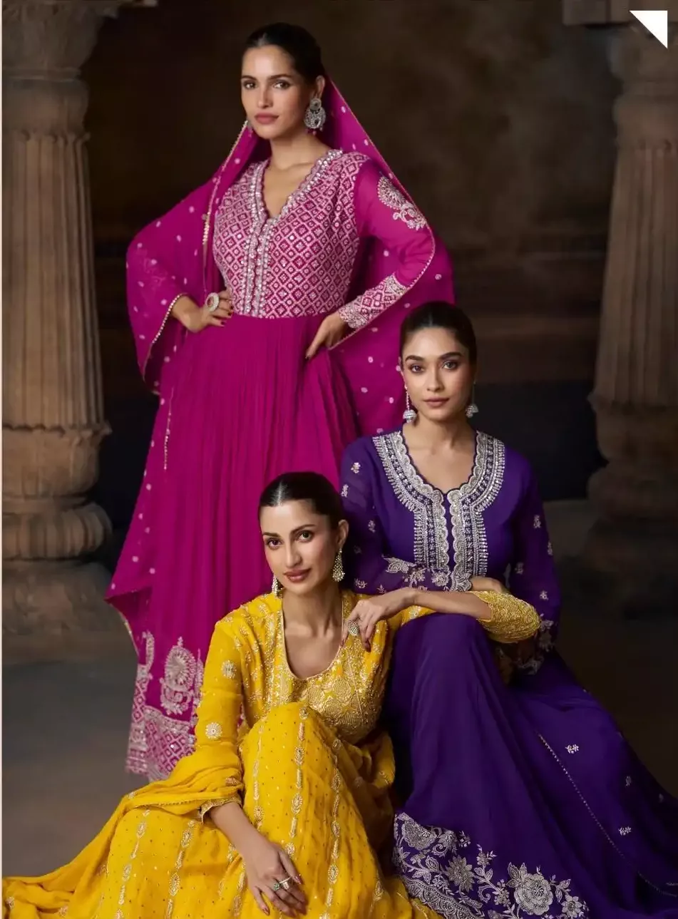 SAADGI GEORGETTE GOWN WITH DUPATTA