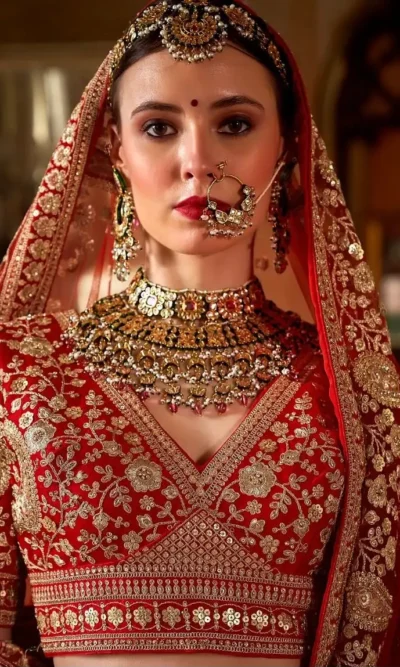 DULHAN  BRIDAL TONE SILK LEHENGA CHOLI-7