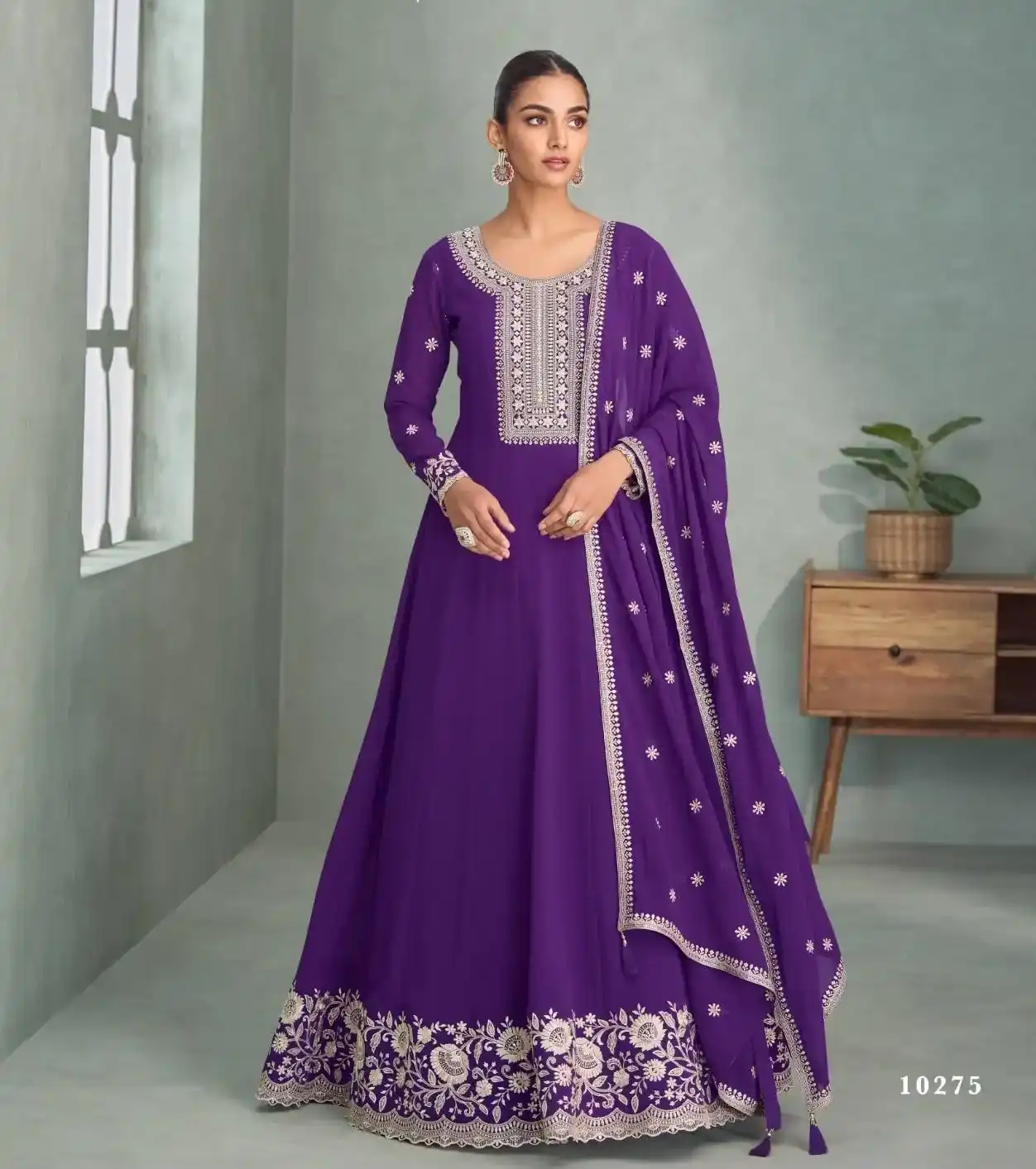 PURVA PREMIUM REAL GEORGETTE EMBROIDERED - Image 4