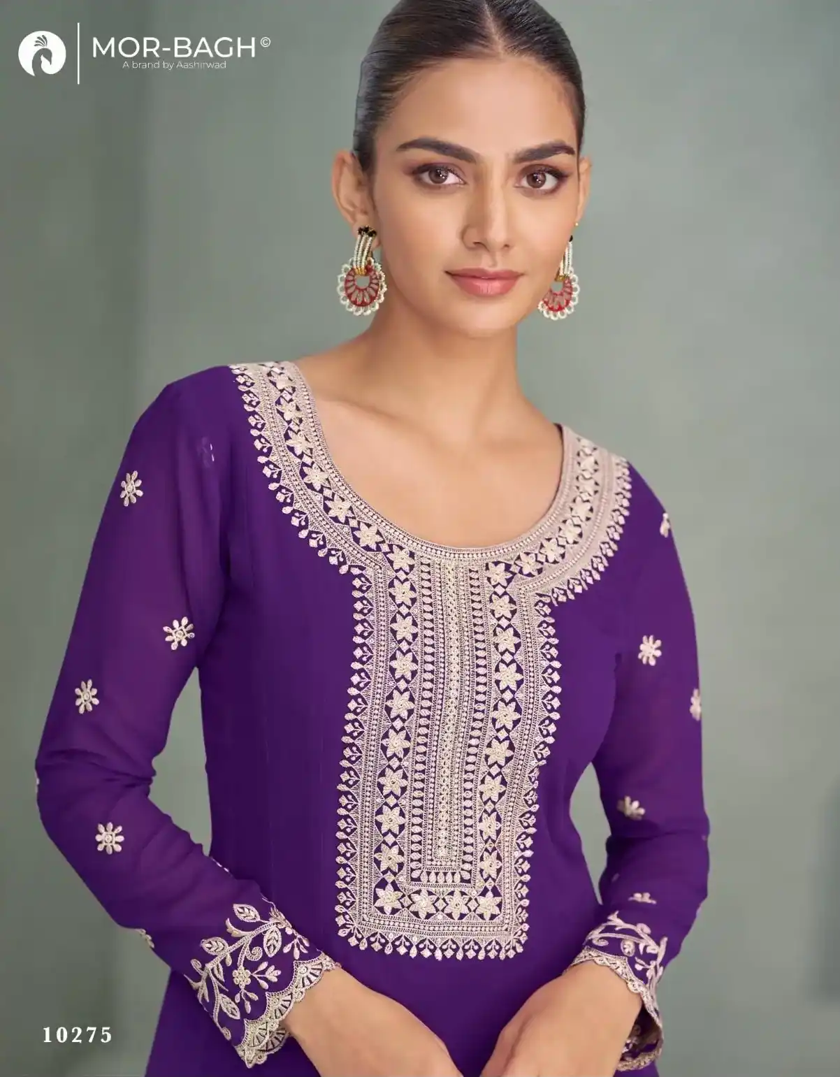PURVA PREMIUM REAL GEORGETTE EMBROIDERED - Image 3
