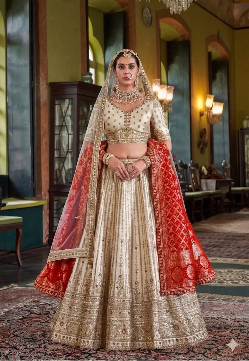 DULHAN SILK LEHENGA CHOLI-1