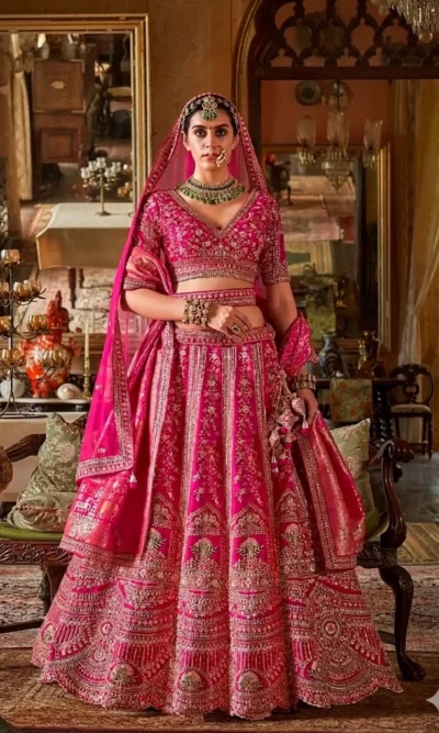 DULHAN SILK LEHENGA CHOLI-2